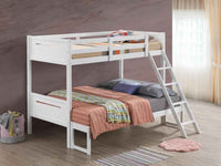 Littleton Wood Twin Over Full Bunk Bed White - Home & Sleep Outlet