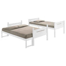 Littleton Wood Twin Over Full Bunk Bed White - Home & Sleep Outlet