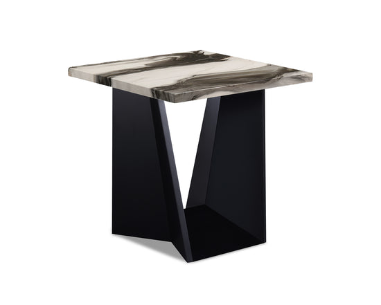 Crown Mark Adea 2-Piece Cocktail Table Set in Black & Brown