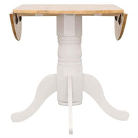 Allison 5-piece Round Drop Leaf Dining Table Set White - Home & Sleep Outlet