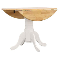 Allison Round 40-inch Drop Leaf Extension Dining Table White - Home & Sleep Outlet