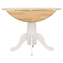 Allison Round 40-inch Drop Leaf Extension Dining Table White - Home & Sleep Outlet