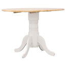 Allison Round 40-inch Drop Leaf Extension Dining Table White - Home & Sleep Outlet