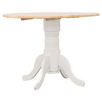 Allison Round 40-inch Drop Leaf Extension Dining Table White - Home & Sleep Outlet