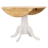 Allison Round 40-inch Drop Leaf Extension Dining Table White - Home & Sleep Outlet