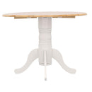 Allison Round 40-inch Drop Leaf Extension Dining Table White - Home & Sleep Outlet