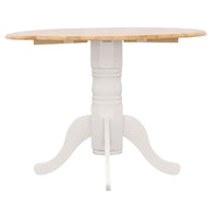 Allison Round 40-inch Drop Leaf Extension Dining Table White - Home & Sleep Outlet
