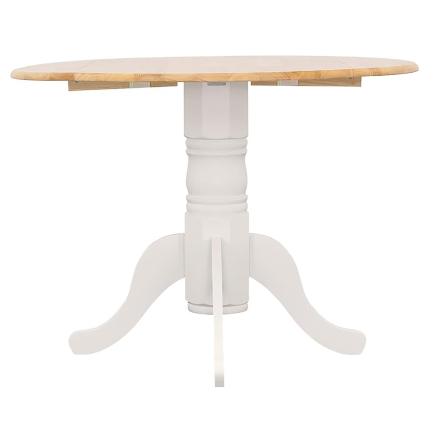 Allison Round 40-inch Drop Leaf Extension Dining Table White - Home & Sleep Outlet