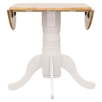 Allison Round 40-inch Drop Leaf Extension Dining Table White - Home & Sleep Outlet