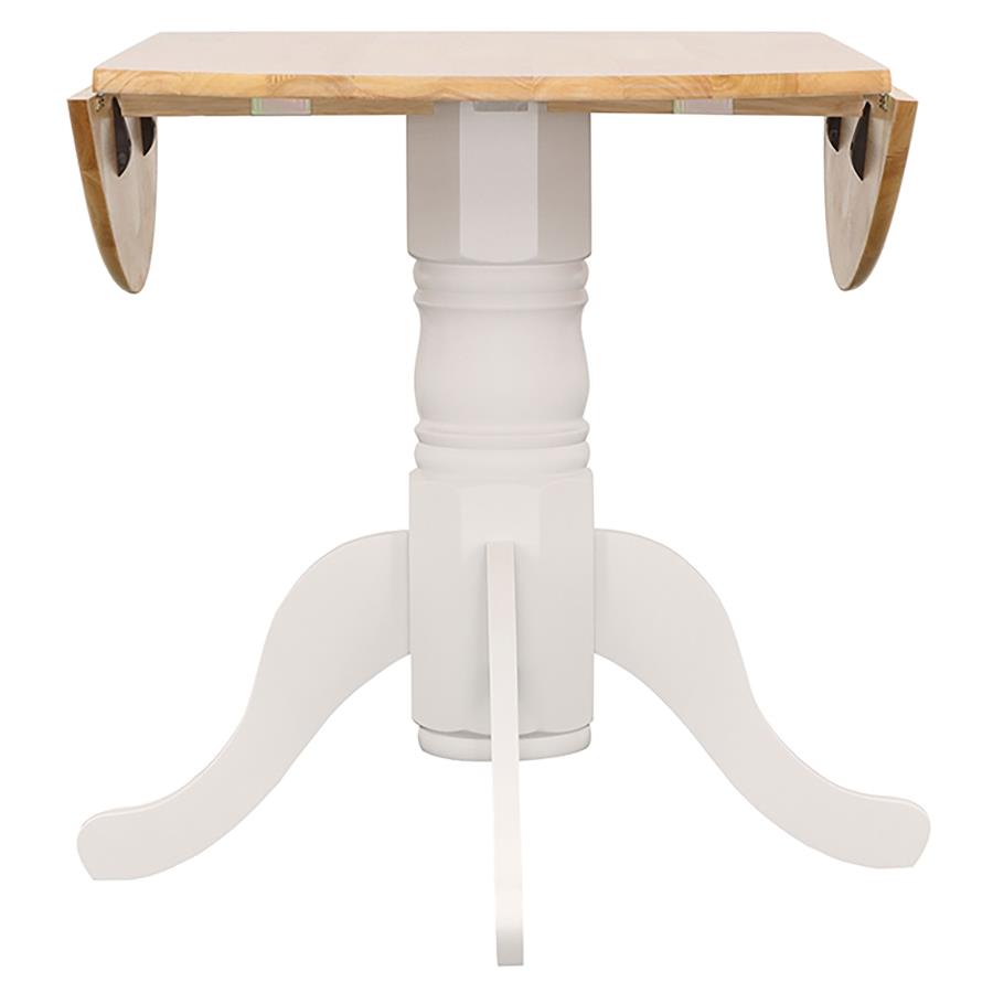 Allison Round 40-inch Drop Leaf Extension Dining Table White - Home & Sleep Outlet