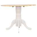 Allison Round 40-inch Drop Leaf Extension Dining Table White - Home & Sleep Outlet