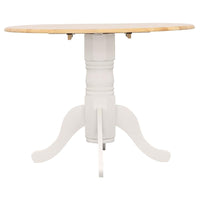 Allison Round 40-inch Drop Leaf Extension Dining Table White - Home & Sleep Outlet