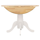 Allison Round 40-inch Drop Leaf Extension Dining Table White - Home & Sleep Outlet