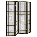 Catabella 4-Panel Room Divider Folding Shoji Screen Floral - Home & Sleep Outlet