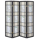 Catabella 4-Panel Room Divider Folding Shoji Screen Floral - Home & Sleep Outlet