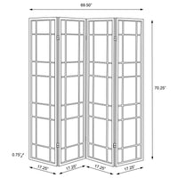 Catabella 4-Panel Room Divider Folding Shoji Screen Floral - Home & Sleep Outlet