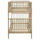 Abram Windsor Twin Over Twin Wood Bunk Bed with Ladder Almond - Home & Sleep Outlet