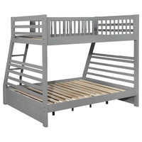 Ashton 2-drawer Wood Twin Over Full Bunk Bed Grey - Home & Sleep Outlet