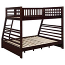 Ashton 2-drawer Wood Twin Over Full Bunk Bed Cappuccino - Home & Sleep Outlet