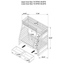 Ashton 2-drawer Wood Twin Over Full Bunk Bed Cappuccino - Home & Sleep Outlet