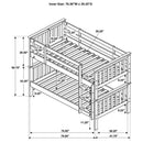 Chapman Wood Twin Over Twin Bunk Bed White - Home & Sleep Outlet