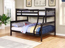 Chapman Wood Twin Over Full Bunk Bed Black - Home & Sleep Outlet
