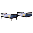 Chapman Wood Twin Over Full Bunk Bed Black - Home & Sleep Outlet