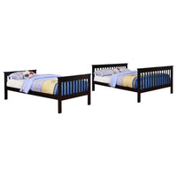 Chapman Wood Twin Over Full Bunk Bed Black - Home & Sleep Outlet