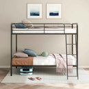 Carson Metal Twin Over Twin Bunk Bed Glossy Black - Home & Sleep Outlet