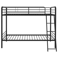 Carson Metal Twin Over Twin Bunk Bed Glossy Black - Home & Sleep Outlet