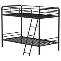 Carson Metal Twin Over Twin Bunk Bed Glossy Black - Home & Sleep Outlet