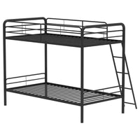 Carson Metal Twin Over Twin Bunk Bed Glossy Black - Home & Sleep Outlet