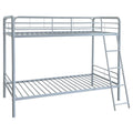 Carson Metal Twin Over Twin Bunk Bed Glossy Silver
