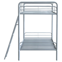 Carson Metal Twin Over Twin Bunk Bed Glossy Silver - Home & Sleep Outlet