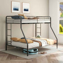 Carson Metal Twin Over Full Bunk Bed Glossy Black - Home & Sleep Outlet