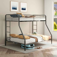 Carson Metal Twin Over Full Bunk Bed Glossy Black - Home & Sleep Outlet