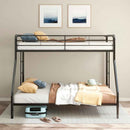 Carson Metal Twin Over Full Bunk Bed Glossy Black - Home & Sleep Outlet