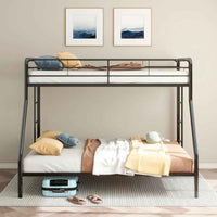 Carson Metal Twin Over Full Bunk Bed Glossy Black - Home & Sleep Outlet