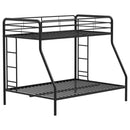 Carson Metal Twin Over Full Bunk Bed Glossy Black - Home & Sleep Outlet