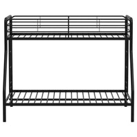 Carson Metal Twin Over Full Bunk Bed Glossy Black - Home & Sleep Outlet
