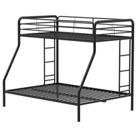 Carson Metal Twin Over Full Bunk Bed Glossy Black - Home & Sleep Outlet