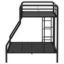 Carson Metal Twin Over Full Bunk Bed Glossy Black - Home & Sleep Outlet