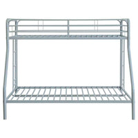 Carson Metal Twin Over Full Bunk Bed Glossy Silver - Home & Sleep Outlet