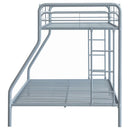 Carson Metal Twin Over Full Bunk Bed Glossy Silver - Home & Sleep Outlet