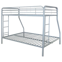 Carson Metal Twin Over Full Bunk Bed Glossy Silver - Home & Sleep Outlet
