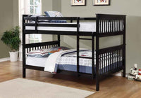 Chapman Wood Full Over Full Bunk Bed Black - Home & Sleep Outlet
