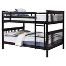 Chapman Wood Full Over Full Bunk Bed Black - Home & Sleep Outlet