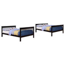 Chapman Wood Full Over Full Bunk Bed Black - Home & Sleep Outlet
