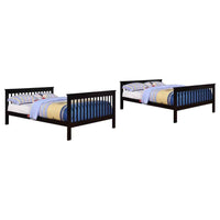 Chapman Wood Full Over Full Bunk Bed Black - Home & Sleep Outlet