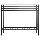 Alevera Metal Twin Over Twin Bunk Bed with Ladder Black - Home & Sleep Outlet